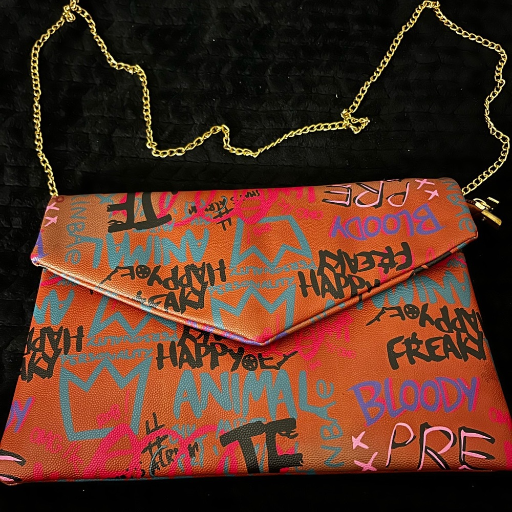 Colorful Graffiti Print Women's Bag